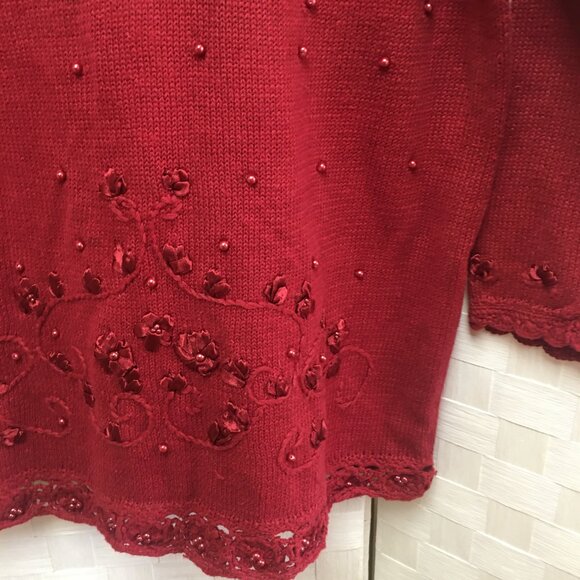 Vintage Colleen's Collectibles red sweater size medium - Picture 9 of 12